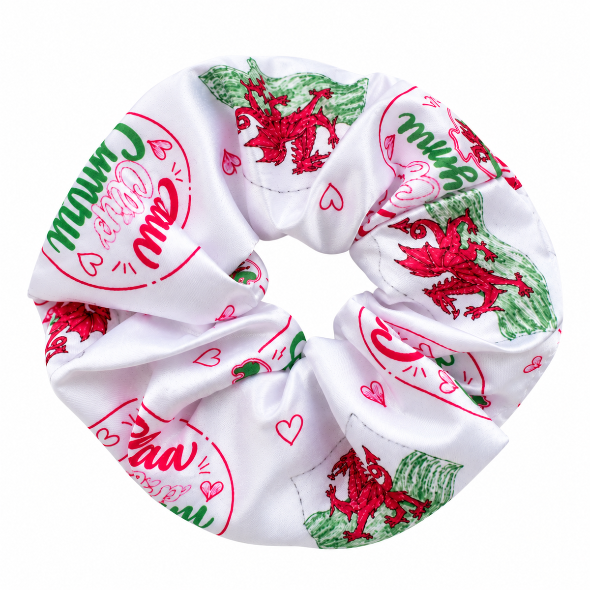 Claw Clip Cymru Satin Scrunchie!
